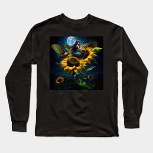 Sunflower Moon Fairy Manifest Long Sleeve T-Shirt